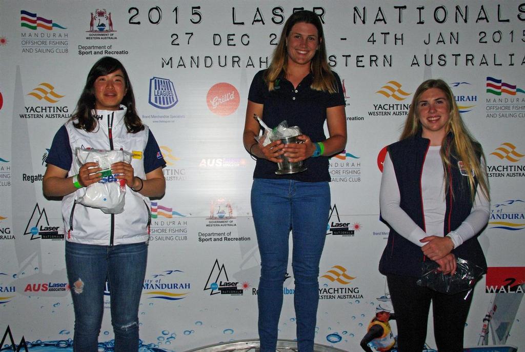 Top female radial sailors Left,  Manami Doi; centre Ashley Stoddart; right Haddon Hughes ©  Perth Sailing Photography